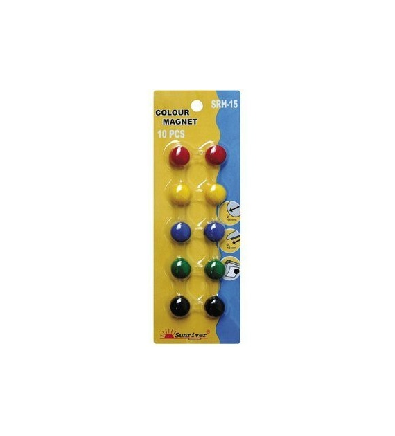 Magnesy ARGO kolorowe WF-15 opakowanie 10sztuk SRH-15