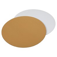 Podkład pod tort okrągły fi30cm gruby 2400g biało-złote (_/1/25)
