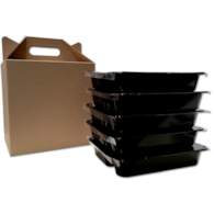 Pudełko DIETA BOX na 4 pojemniki z uchwytami 290x190x230