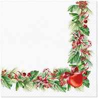 PAW Serwetka 3W 33x33cm Święta-Christmas branches decor (180/12/20)