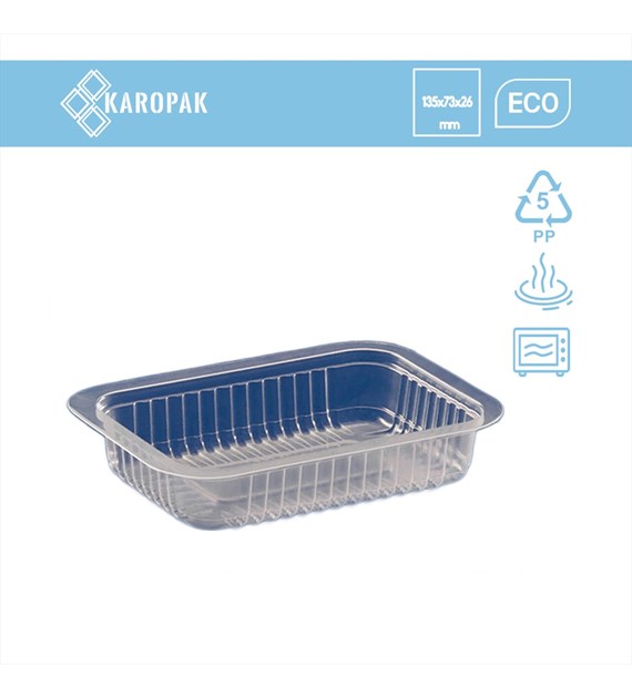 POJEMNIK PROSTOKĄTNY K-1309 450ml DWUDZIELNY TRANSPARENTNY (100SZT)